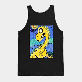 LONG NECKED YELLOW DINOSAUR VAN GOGH STYLE Tank Top